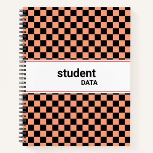 Boho Chequerboard Binder   Trendy Back to School  Notebook