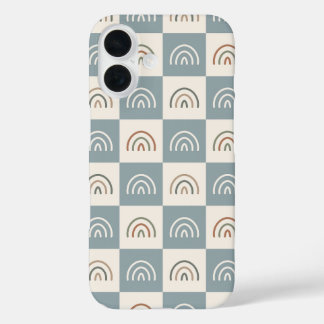 boho-chequered-rainbow-minimalist-pattern.jpg iPhone 16 case