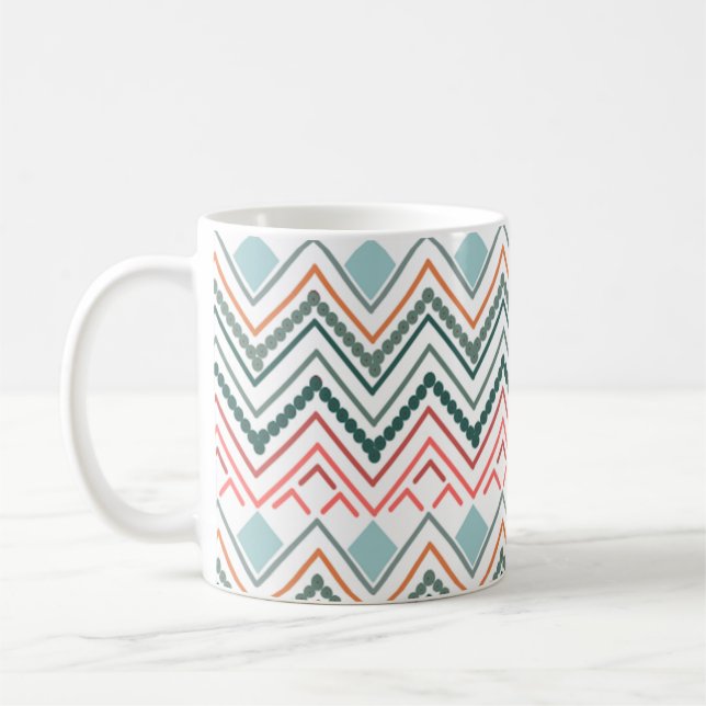 Boho Chevron  Coffee Mug (Left)
