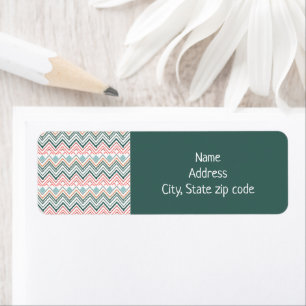 Boho Chevron Return Address Label