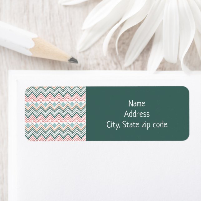 Boho Chevron Return Address Label (Insitu)