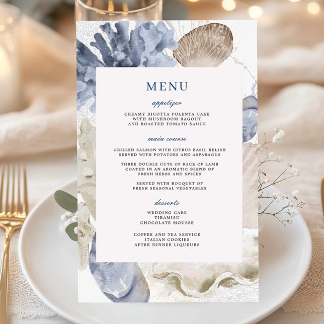 Boho Chic Beach Destination Hampton Wedding Menu (Creator Uploaded)
