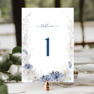 Boho Chic Beach Resort Destination Wedding  Table Number