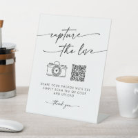 Boho Chic Black and White Capture the Love Wedding