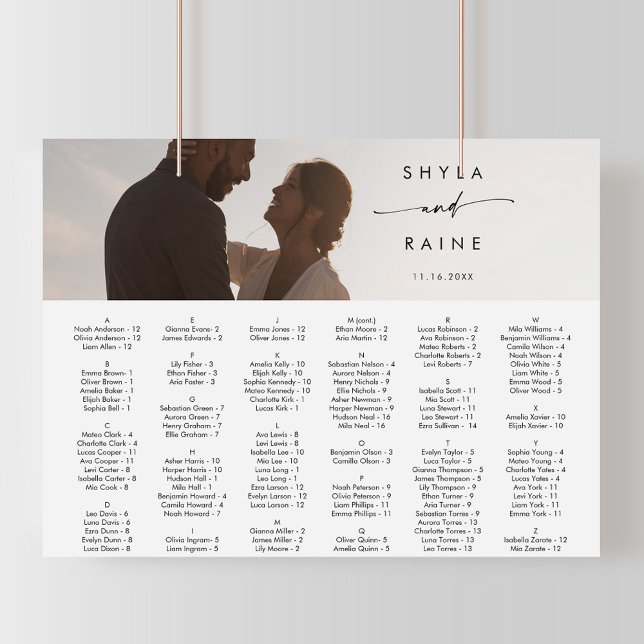 Boho Chic Black and White Picture Seating Chart (Creator Uploaded)
