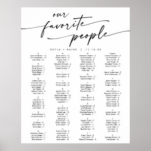 Boho Chic Black and White Printable Seating Chart