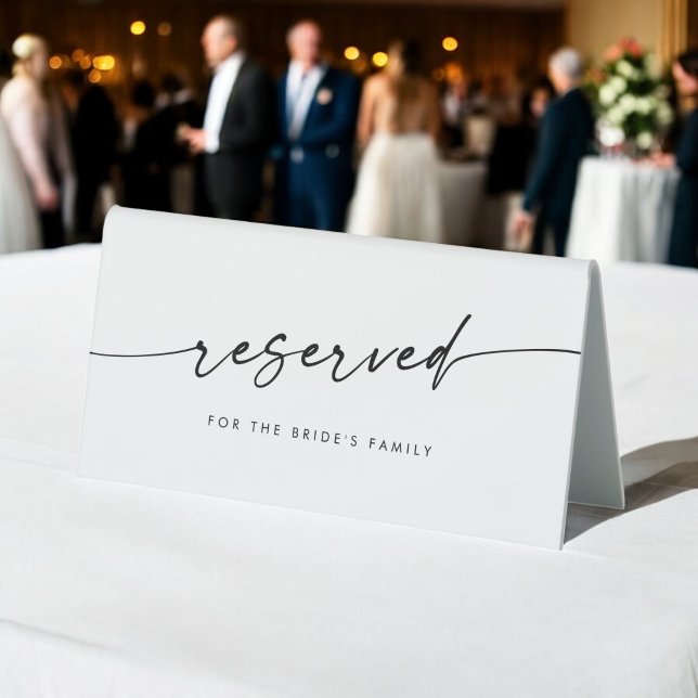 Boho Chic Black and White Wedding Reserved Sign (Creator Uploaded)