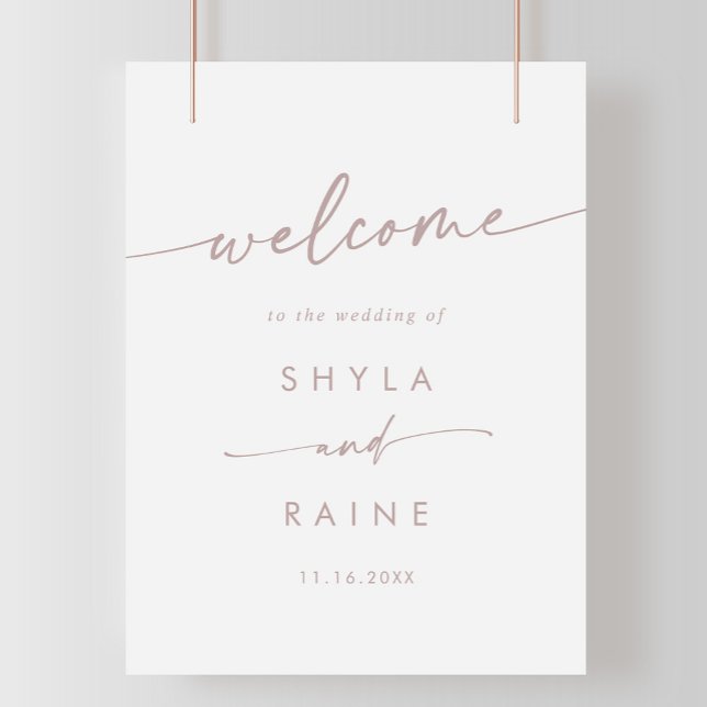 Boho Chic Blush Pink DIY Wedding Welcome Sign (Creator Uploaded)