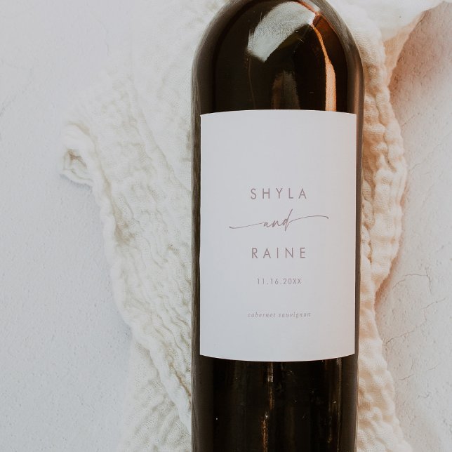 Boho Chic Blush Pink Wedding Wine Labels (Creator Uploaded)