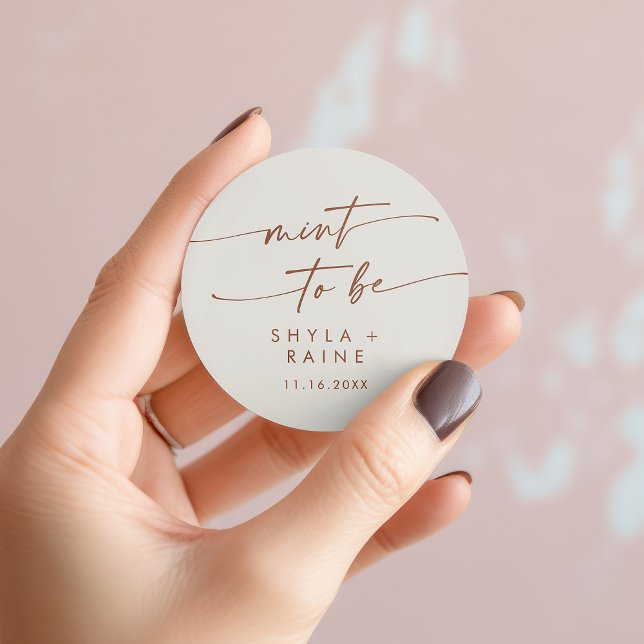 Boho Chic Bohemian Cream Mint To Be Favour Sticker (Boho Chic Bohemian Cream Mint To Be Favor Sticker)