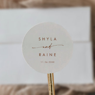 Boho Chic Bohemian Cream Names Envelope Seals