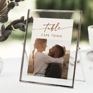 Boho Chic Bohemian Cream Photo Table Numbers