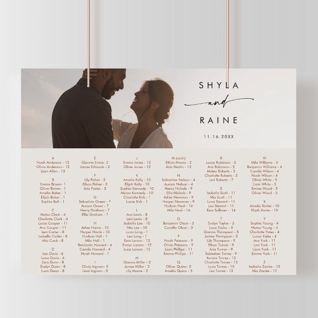 Boho Chic Bohemian Cream Picture Seating Chart (Creator Uploaded)