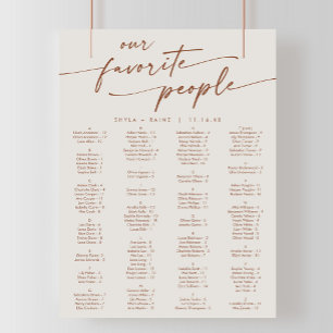 Boho Chic Bohemian Cream Printable Seating Chart