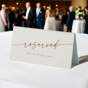 Boho Chic Bohemian Cream Wedding Reserved Sign