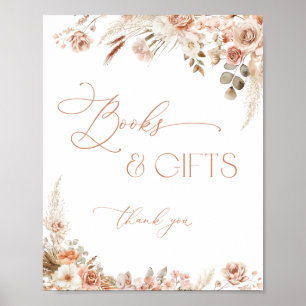 Boho Chic Books and Gifts Baby Shower Poster