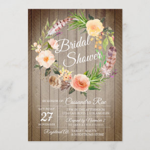 Boho Chic Bridal Shower Invitation