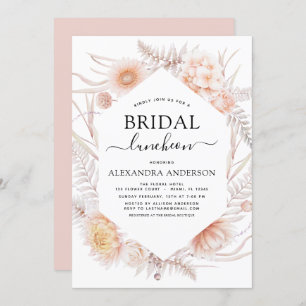 Boho Chic Bridal Shower Luncheon Dusty Pink Desert Invitation