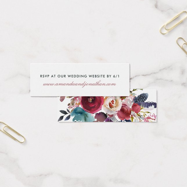 Boho Chic Burgundy and Navy Autumn Fall Wedding (Office)