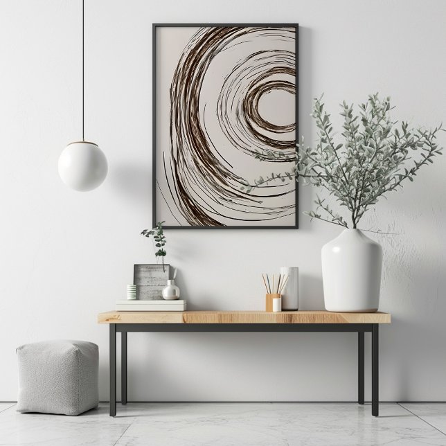 Boho Chic Circles Poster (A Boho Chic poster with a contemporary modern art feel.)
