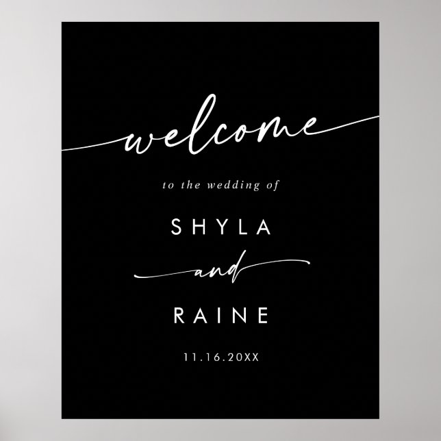 Boho Chic COLOR EDITABLE DIY Wedding Welcome Sign (Front)