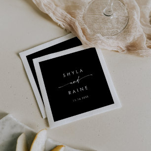 Boho Chic COLOR EDITABLE Monogram Wedding Napkins