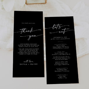 Boho Chic COLOR EDITABLE Thank You and Wedding Menu