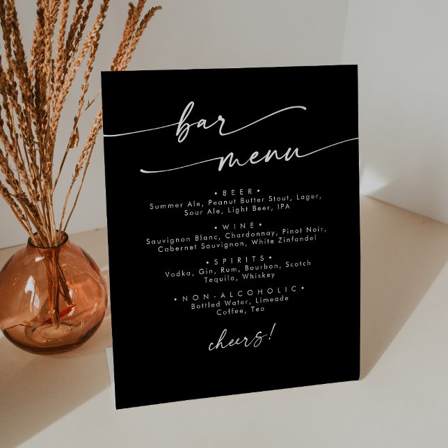 Boho Chic COLOR EDITABLE Wedding Bar Pedestal Sign (Creator Uploaded)