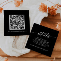 Boho Chic COLOR EDITABLE Wedding QR Code Details