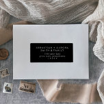 Boho Chic Dark Black Guest Address Labels<br><div class="desc">These boho chic dark black guest address labels are perfect for a minimalist wedding envelope. The sophisticated and chic dark black modern bohemian design features simple rustic calligraphy with a unique yet classic style. Customise each label with the name and address of your recipients. There are 21 labels per sheet....</div>