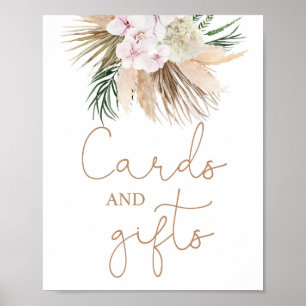 Boho chic Dried Palms Cards and gifts sign