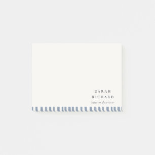 Boho Chic Dusky Blue Watercolor Hand Drawn Strips Post-it Notes
