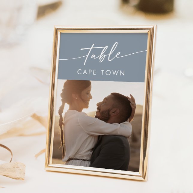 Boho Chic Dusty Blue Photo Table Numbers (Creator Uploaded)