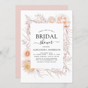 Boho Chic Dusty Pink Desert Bridal Shower Invitation