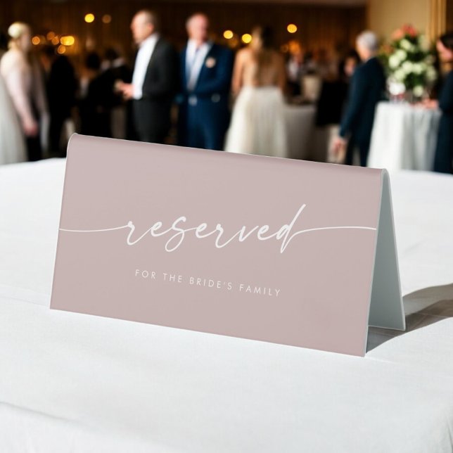 Boho Chic Dusty Pink Rose Wedding Reserved Sign (Creator Uploaded)