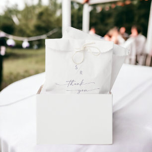 Boho Chic Dusty Purple Monogram Wedding Favour Bag