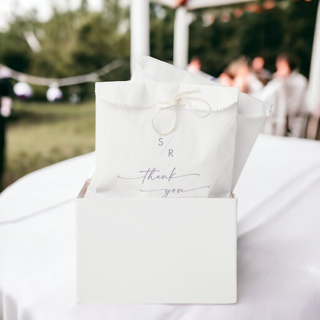 Boho Chic Dusty Purple Monogram Wedding Favour Bag (Creator Uploaded)