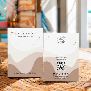 Boho chic earth tone Jewellery maker Qr logo earri