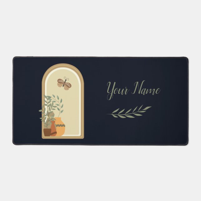 Boho Chic Elegant Serene Harmony Decorative Desk Mat (Front)