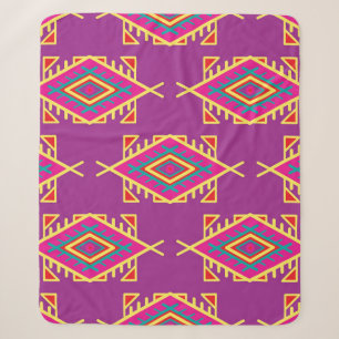 Boho Chic: Ethnic Seamless Ornament Sherpa Blanket
