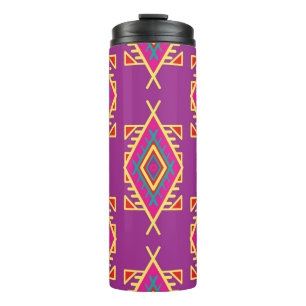 Boho Chic: Ethnic Seamless Ornament Thermal Tumbler