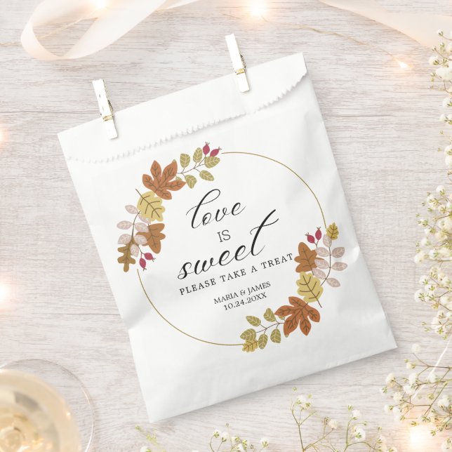 Boho Chic Fall Wedding Favour Bag (Clipped)