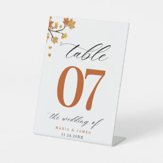 Boho Chic Fall Wedding Pedestal Sign