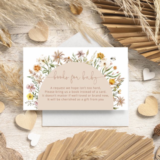  Boho Chic Floral  Books for Baby Enclosure Card (Creator Uploaded)