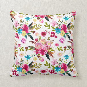 Boho Chic Floral Double Sided Pillow