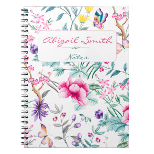 Boho Chic Floral Personalised Notebook