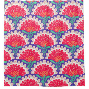 Boho Chic Floral Vintage Print. Shower Curtain