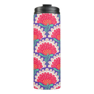 Boho Chic Floral Vintage Print. Thermal Tumbler