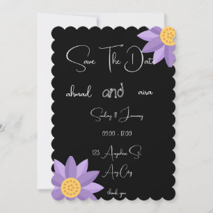 "Boho Chic Floral Wedding Stationery" Invitation