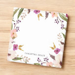 Boho Chic Floral Wreath Personalised Post-it Notes<br><div class="desc">Boho Chic Floral Wreath Personalised Post-it Notes</div>